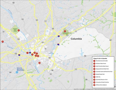 Columbia Sc Area Map