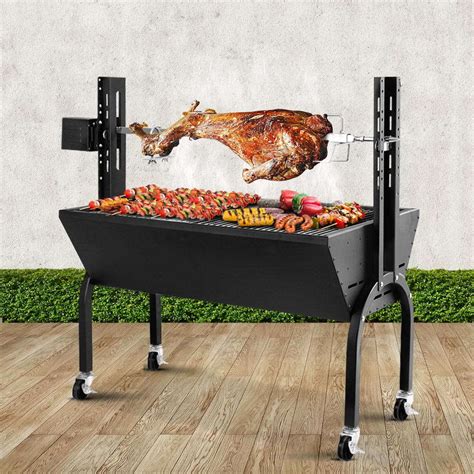 Grillz Electric Rotisserie BBQ Charcoal Smoker Grill Spit Roaster ...