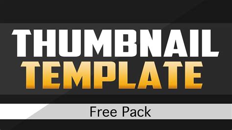 FREE Thumbnail Templates Pack!! - YouTube