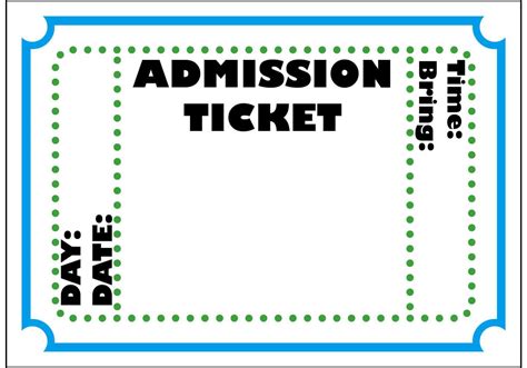 Blank Admission Ticket Template – Thegreenerleithsocial.org