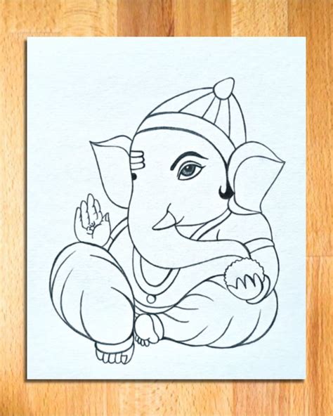 Ganpati Bappa easy drawing for beginners - step by step, how to draw ...