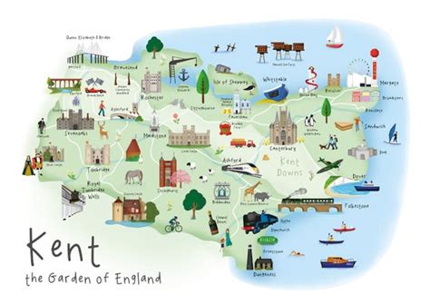 Map Of Kent Uk - Alaine Leonelle