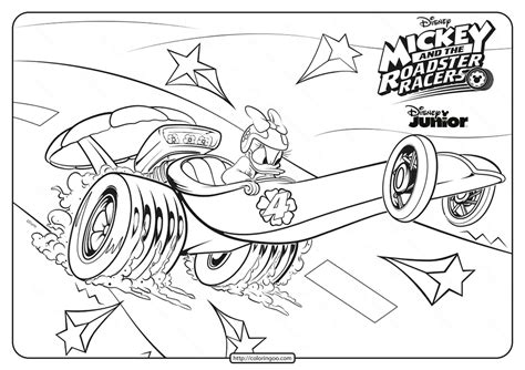 Mickey and the Roadster Racers Daisy Coloring Page - Free Printable ...