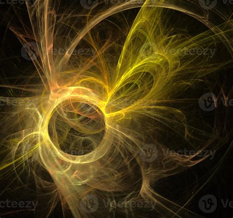 illustration of yellow space planet star system, color graphics ...