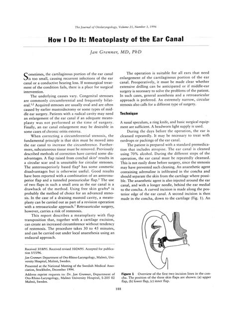 (PDF) How I do it: Meatoplasty of the ear canal