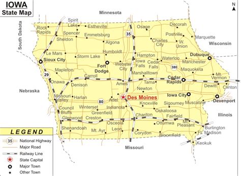 Cities In Iowa Map