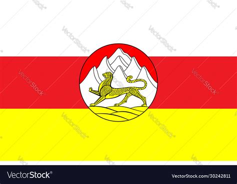 Flag republic north ossetia alania Royalty Free Vector Image