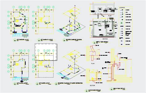 Sanitary layout plan in AutoCAD file - Cadbull