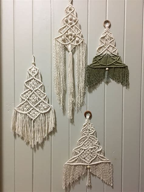 macrame/macrame christmas trees/christmas wall decor | Etsy | Macrame ...