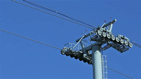 Cabins Of Cableway In Sky Background Stock Footage SBV-302667664 ...