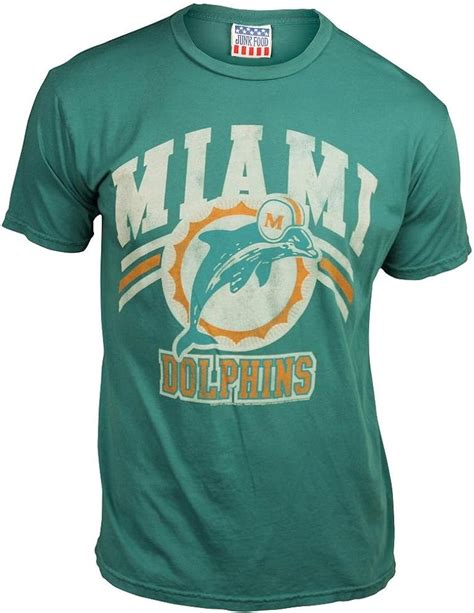 Amazon.com : Miami Dolphins Men's Vintage Short Sleeve T-Shirt (Teal ...