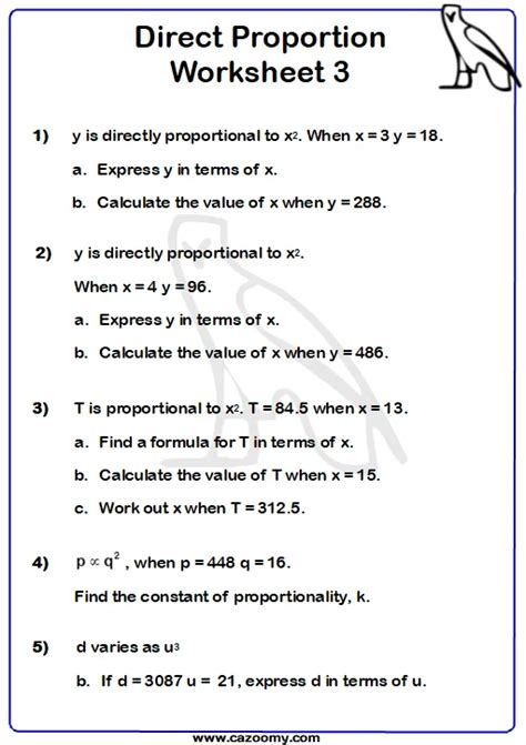 Direct Proportion Worksheet 3 | Proportions worksheet, Math worksheet ...