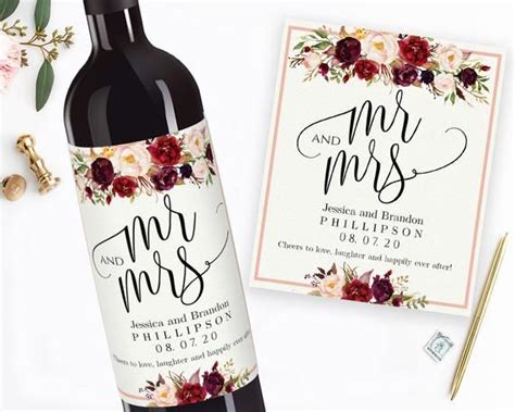 Printable Wedding Wine Labels Editable Wine Personalized Wine - Etsy ...