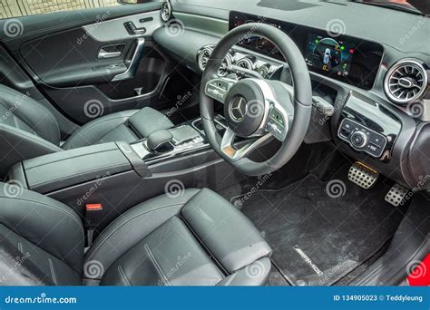 Mercedes-Benz A200 2018 Interior Editorial Stock Photo - Image of race ...