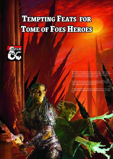 Tempting Feats for Tome of Foes Heroes - Dungeon Masters Guild ...