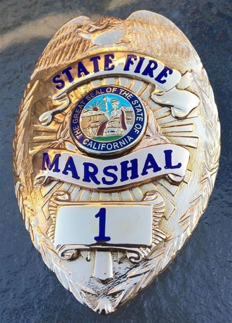 US State of California Fire Marshal Badge | Fire badge, Police badge, Badge