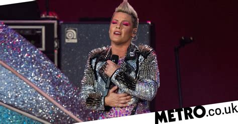 Pink fan throws mum's ashes onto stage | Metro News