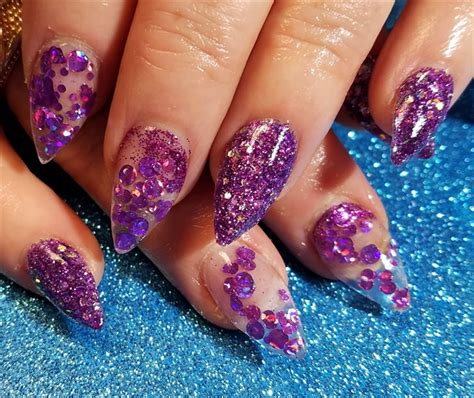 Day 138: Embellished Embedded Glitter Nail Art - - NAILS Magazine