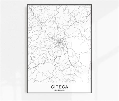 Gitega Map Print City Map Prints Gitega Map City Maps | Etsy