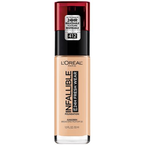 L'Oreal Paris Infallible 24 Hour Fresh Wear Foundation, Lightweight ...