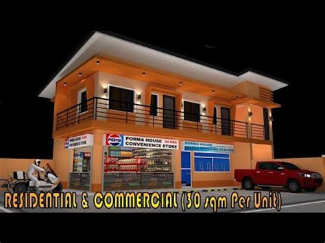 2 Storey Commercial and Residential Building Design Idea - YouTube