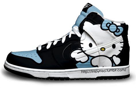 Hello Kitty Nikes Cartoon Nike Dunk Sneakers | Hello kitty shoes, Hello ...