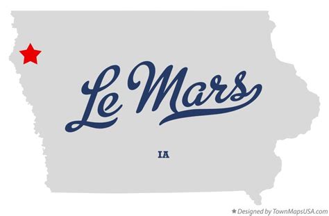 Map of Le Mars, IA, Iowa