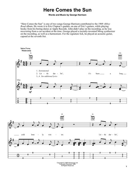 Here Comes The Sun | Sheet Music Direct