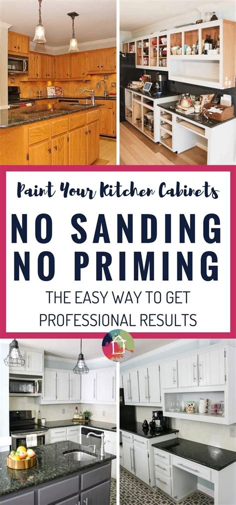 kitchen cabinets with no sanding or priming the easy way to get ...