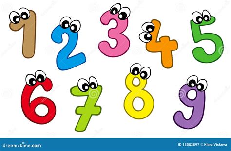 Number Cartoon Clipart