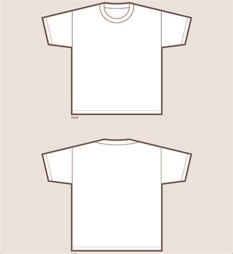 Blank T Shirt Template Black And White Vector Image Flat Illustration ...