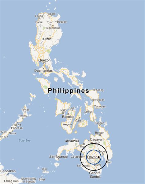 Davao Map - Philippines