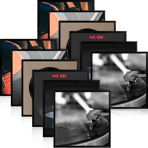 Amazon.com - 12 Pack Black Music Album Frames 12.5 x 12.5inch Aluminum ...