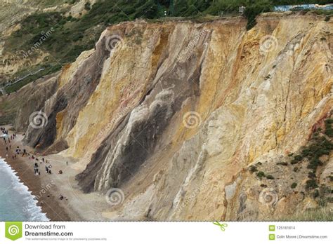 Alum Bay stock photo. Image of attraction, rock, sand - 125161614