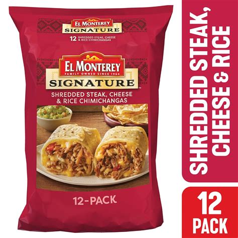 El Monterey Signature Shredded Steak, Cheese & Rice Chimichangas 54 oz ...