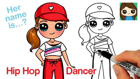 How to Draw a Hip Hop Dancer Cute Girl