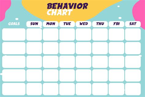 Paper Calendars & Planners Printable Good Behavior Chart Pink etna.com.pe