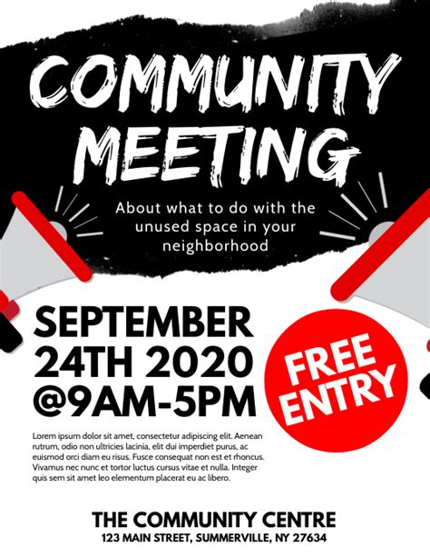 Community Meeting Flyer Template | PosterMyWall