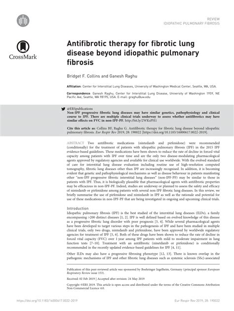 (PDF) Antifibrotic therapy for fibrotic lung disease beyond idiopathic ...