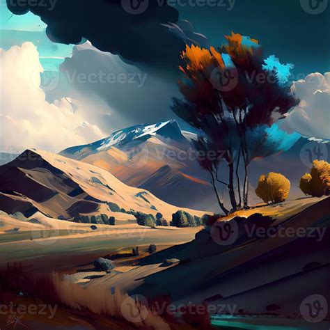 Landscape Art - Ai Generated 22416399 Stock Photo at Vecteezy