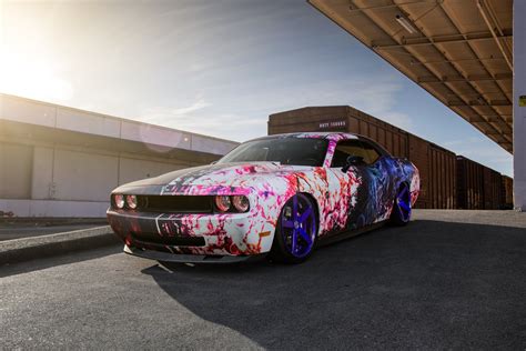 Wild Custom Paint on Dodge Challenger Shod in Rohana Rims — CARiD.com ...