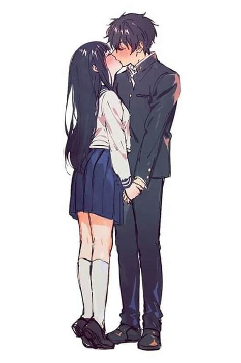 Pin by De'Anna W. on Hyouka | Anime kiss, Anime couple kiss, Cute anime ...