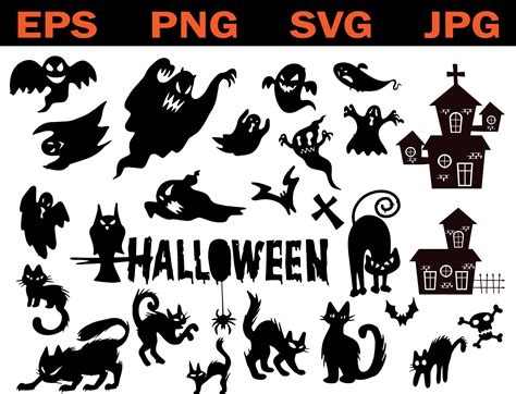 Halloween Silhouette SVG, Halloween SVG, Halloween Clipart, Halloween ...