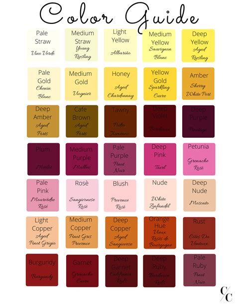 Wine Colors of wine wine color shades of wine wine color chart red wine ...