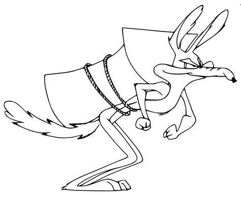 Baby Wile E Coyote and Road Runner Coloring Page - Free Printable ...