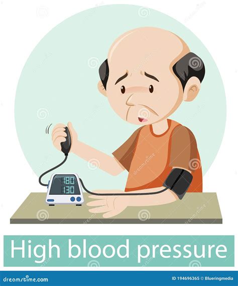 Symptoms Of High Blood Pressure Hypertension Vector Illustration ...