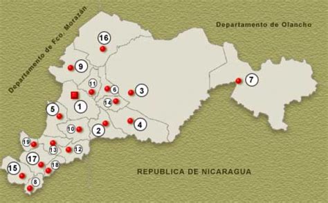 Mapas politico de El Paraíso