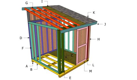 8x8 Lean to Shed Roof Plans | HowToSpecialist - How to Build, Step by ...