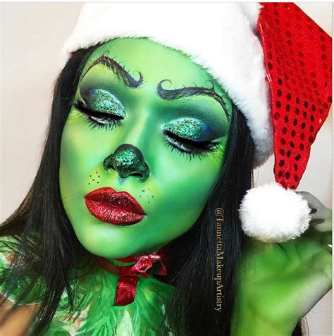 The Grinch makeup | The grinch makeup, Christmas makeup, Xmas makeup