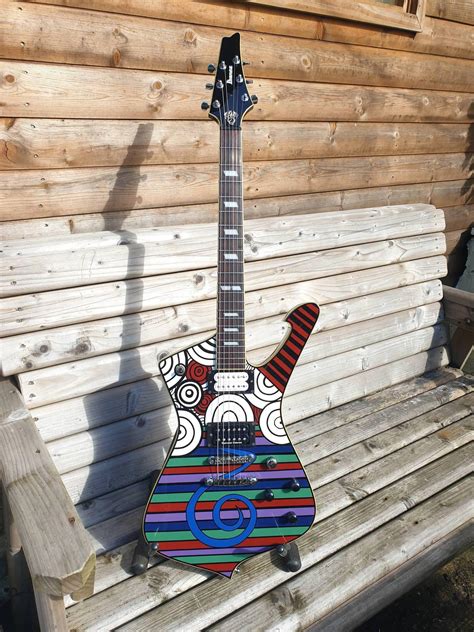 My Ibanez Iceman (IC400) fresh from workshop! Custom art inspired by ...